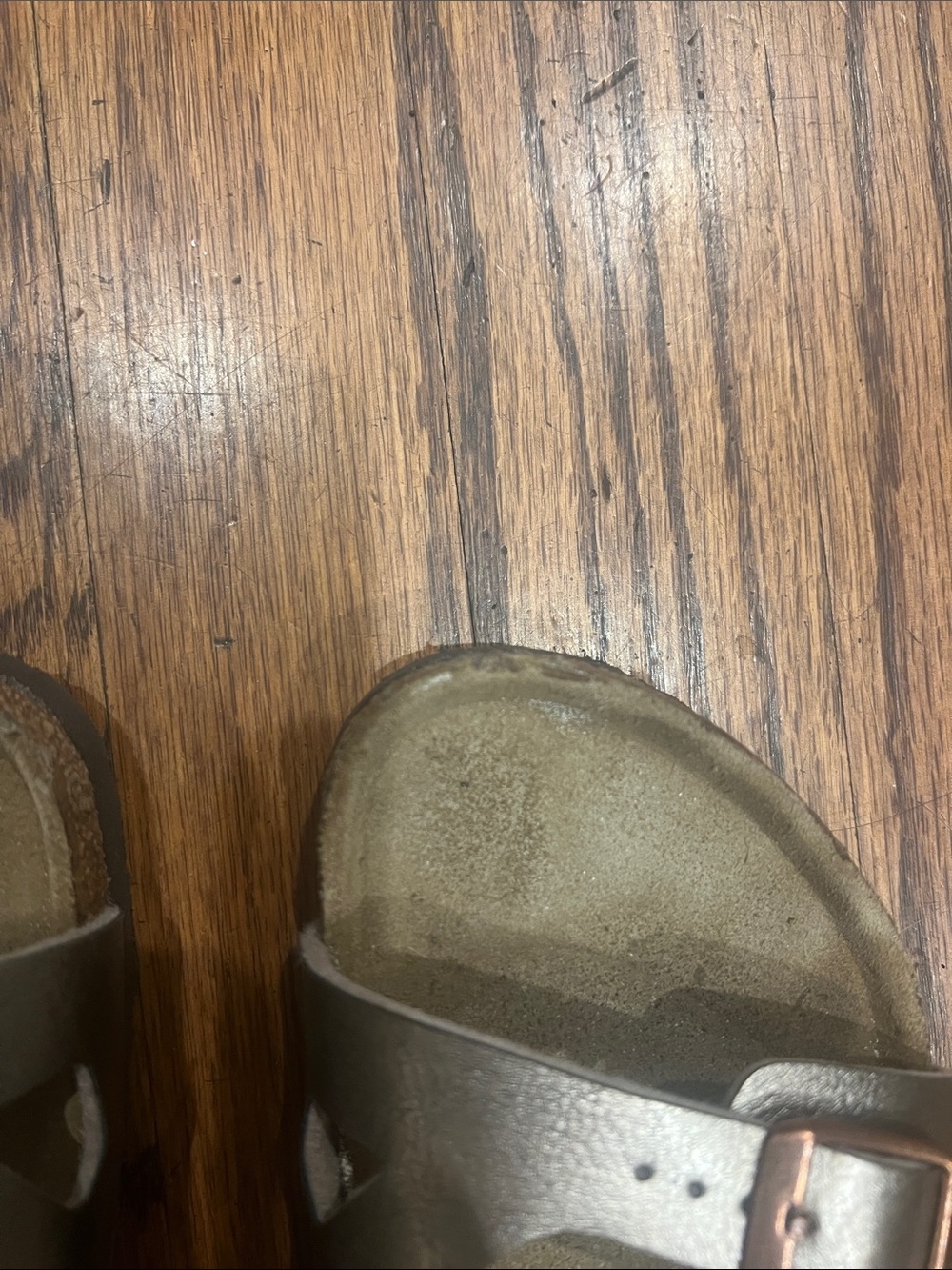 Birkenstock Kids Metallic Bronze Buckle Sandals - Picture 3 of 5